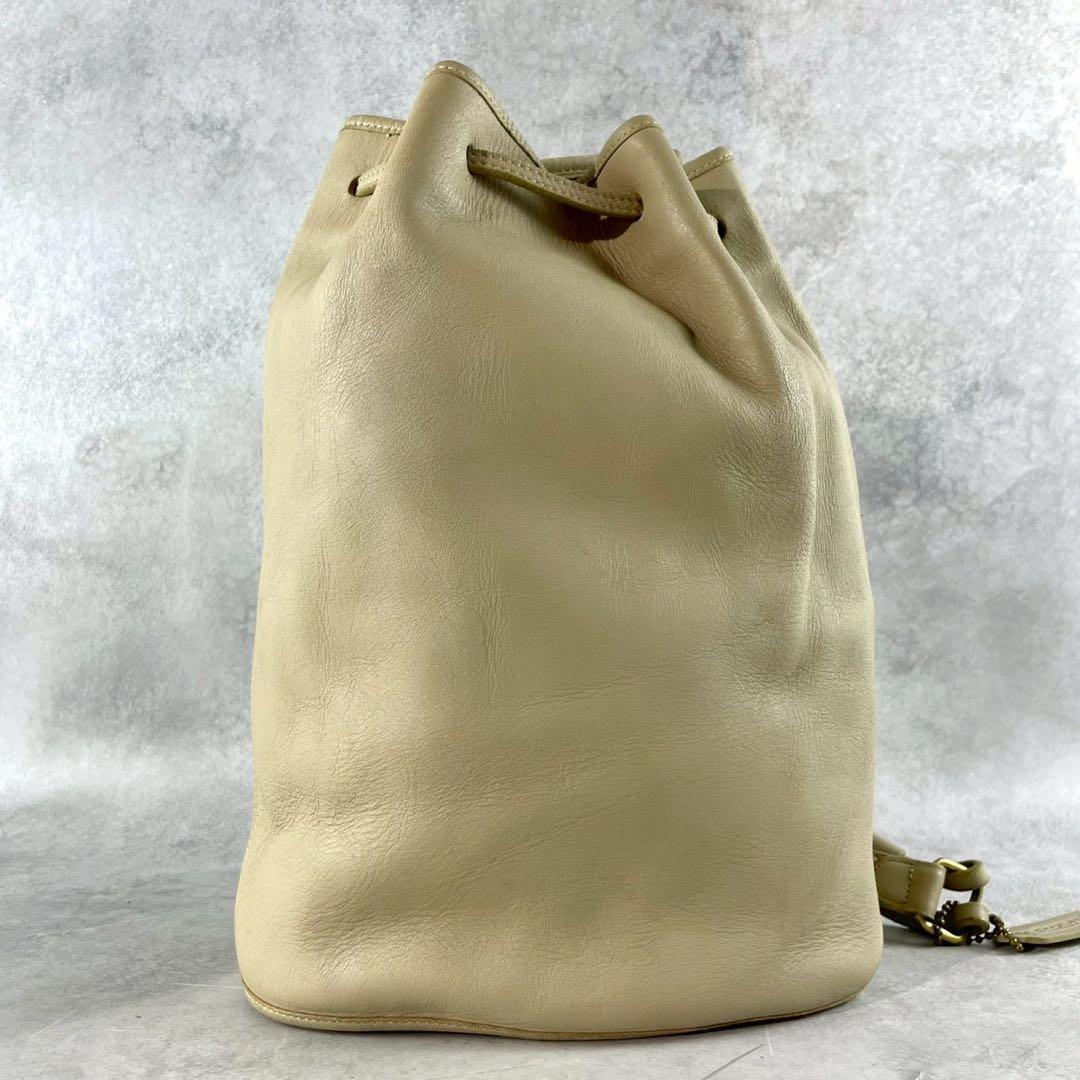 良品✨レア オールドコーチ 西口修平 ショルダーバッグ オールレザー 巾着型