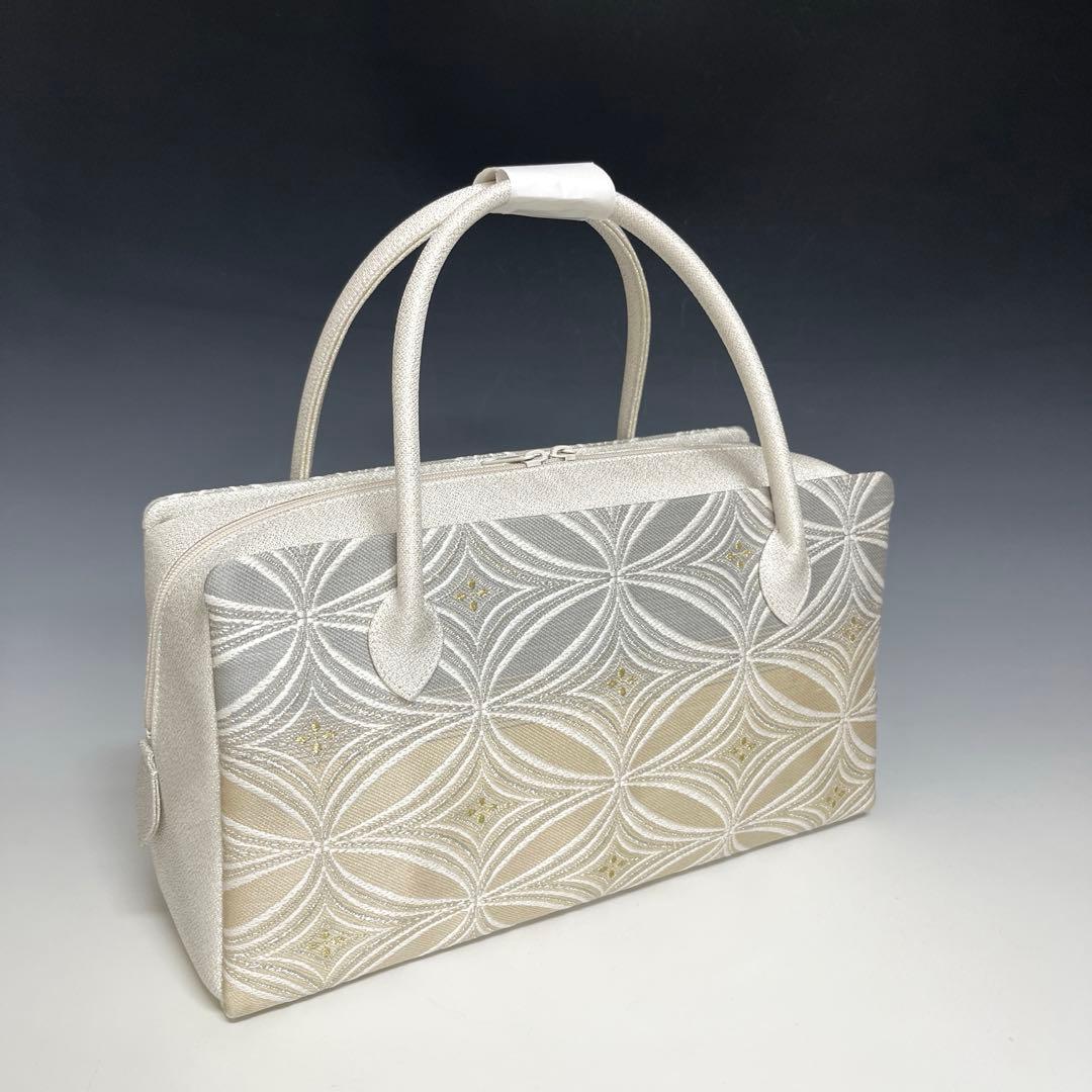 新品未使用品　京都 西陣織正絹帯地使用　利休バッグお茶席　250310