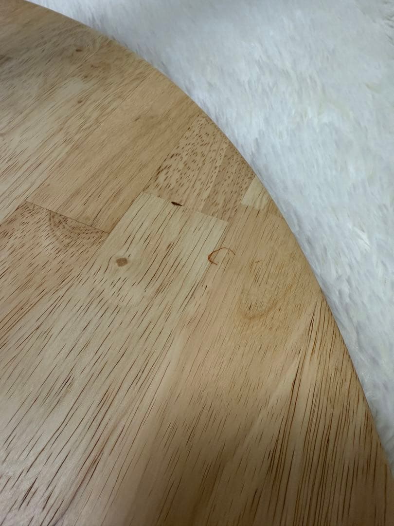 カナデモノ カフェテーブル 天然木 スチール 面取り 74cm ナチュラル 黒