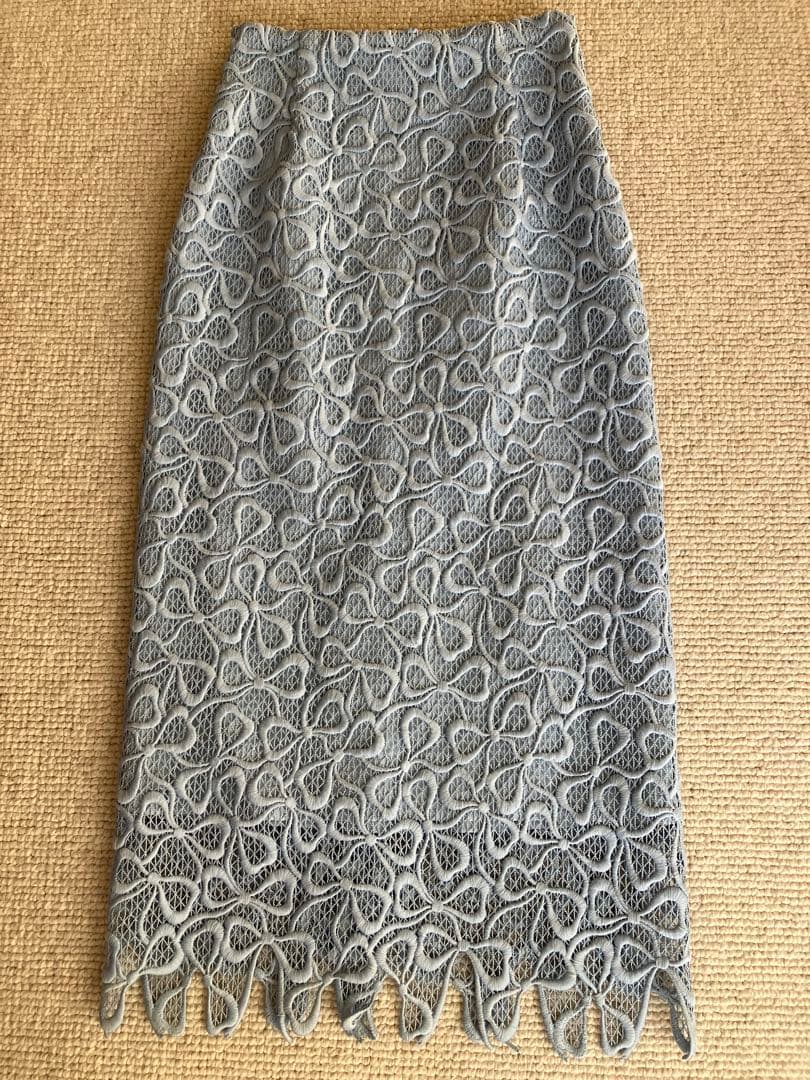 セルフォード CELFORD オリジナルリボンメッシュレーススカートSAX36