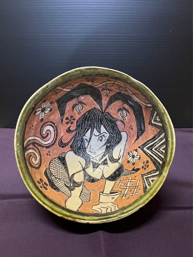深見文紀 漫画織部 茶碗 - メルカリ