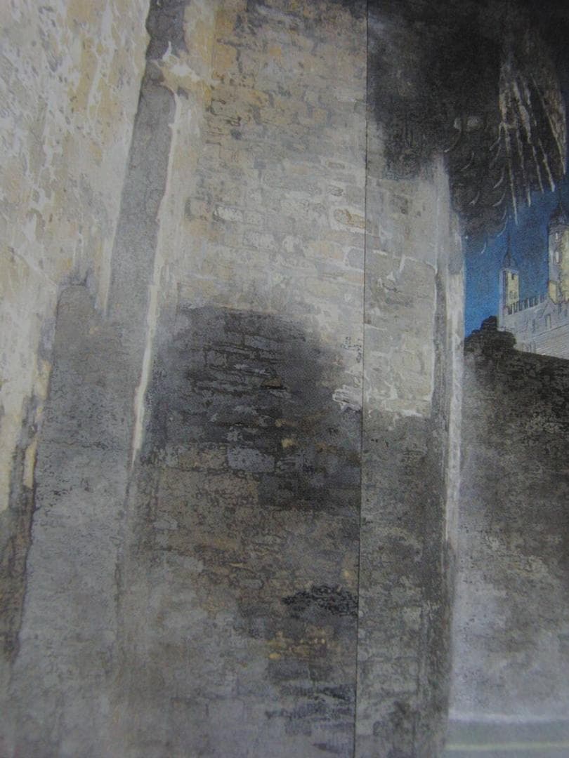 清水由朗、「望楼」、希少画集・額装画、日本製・新品額縁にて額装致します、状態良好