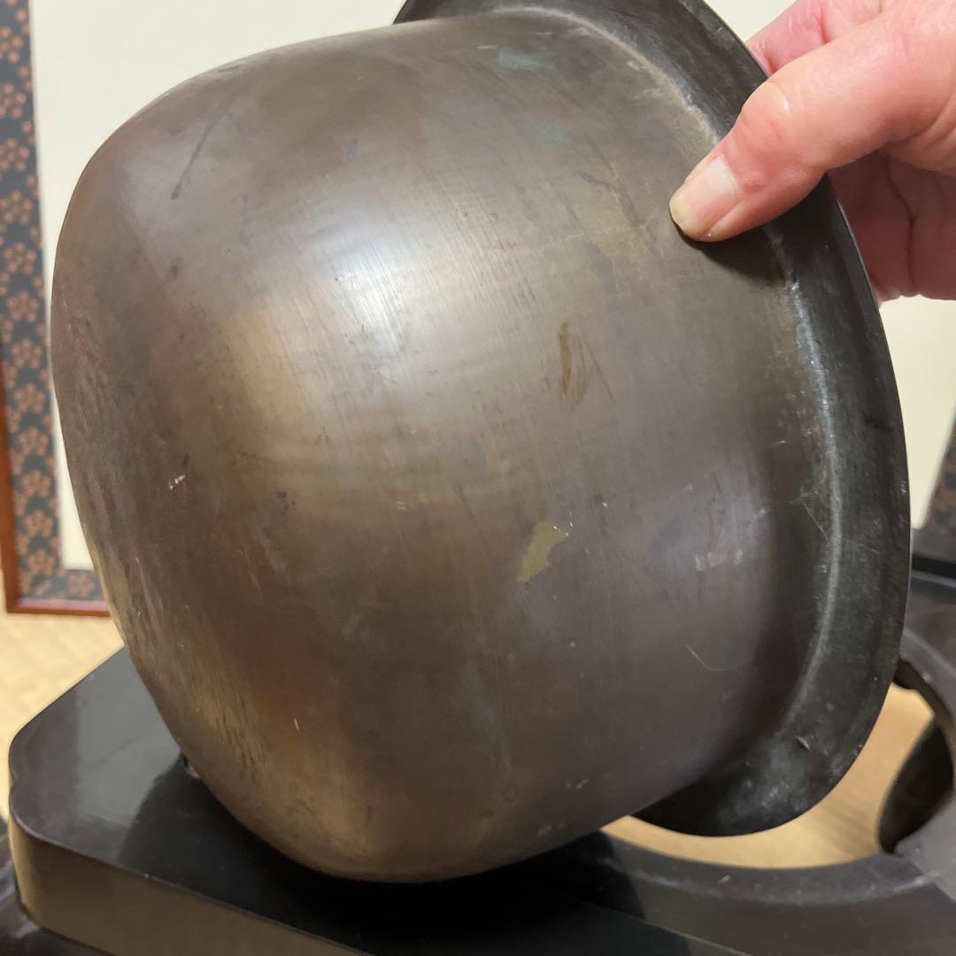 黒い木製火鉢用穴付き 江戸火鉢 2個セット