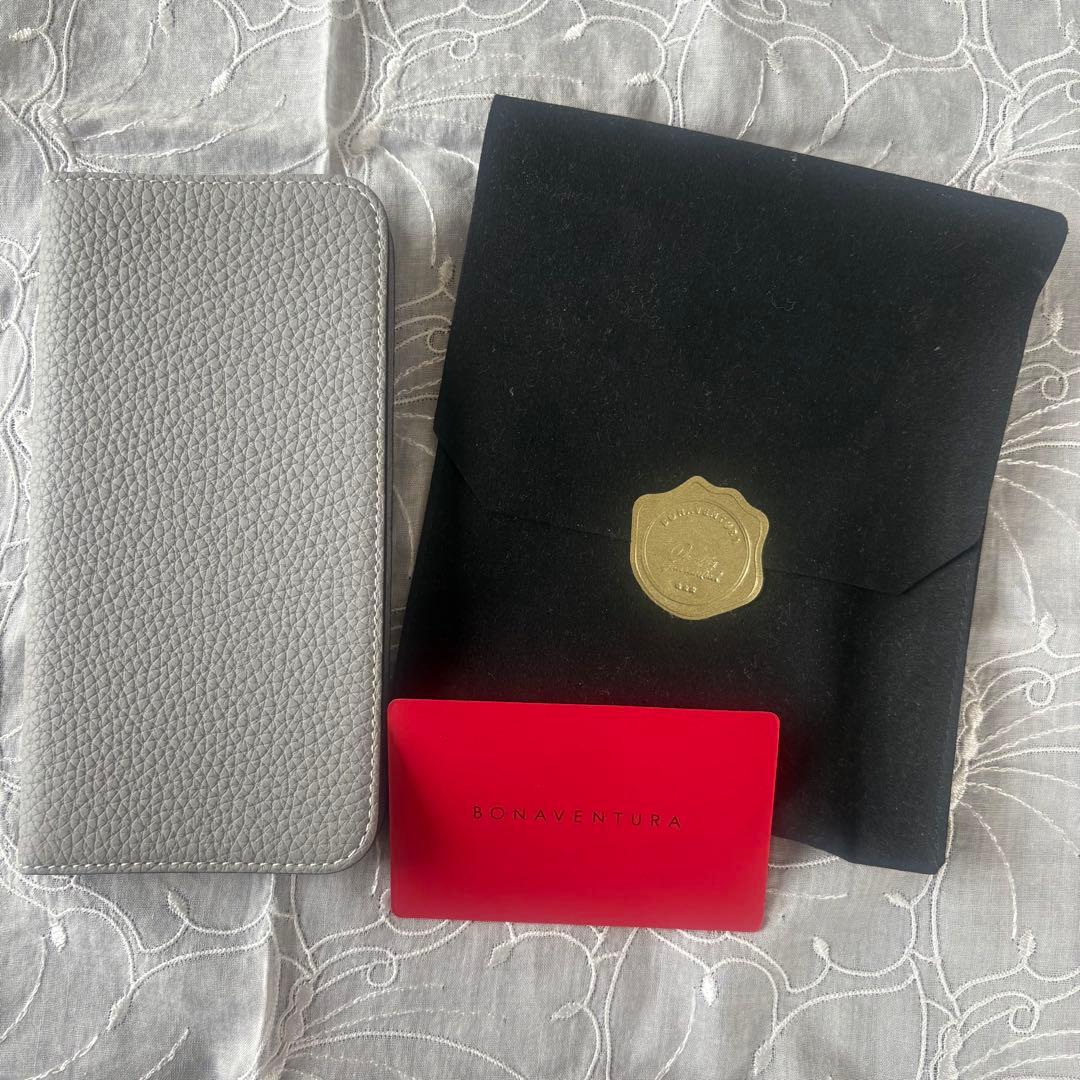 BONAVENTURA 手帳型ケース グレー iPhone13 美品✨BONAVENTURA iPhone 13pro グレー 手帳型 iPhone 13 Pro