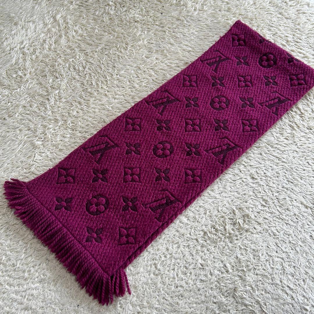 美品】ルイヴィトン エシャルプ ロゴマニア マフラー モノグラム 絹