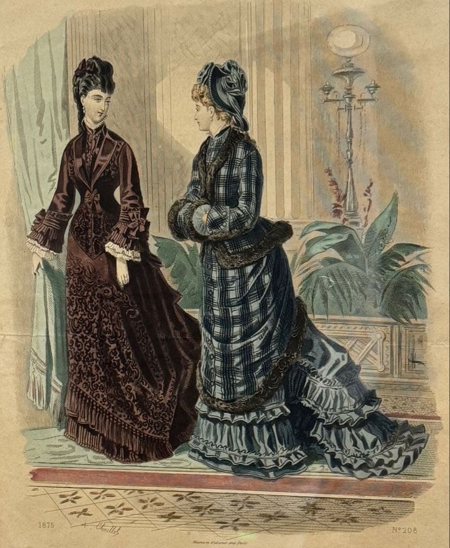 REVUE DE LA MODE 印刷物 1875 年 【商品番号③】