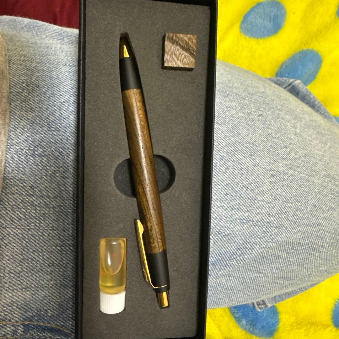 野原工芸　神代欅　新型シャーペン　ゴールド金具