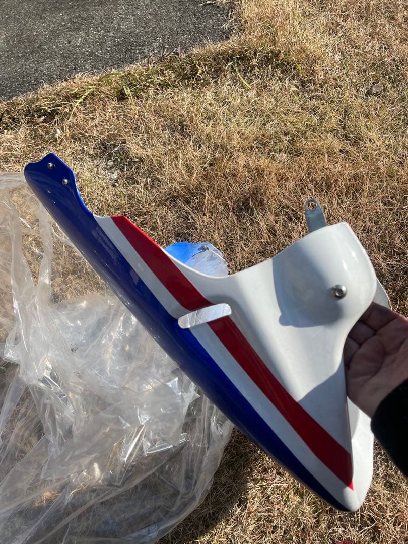 アンダーカウル CB400SF CBX400 ジェイド青白トリコロール 加工済み