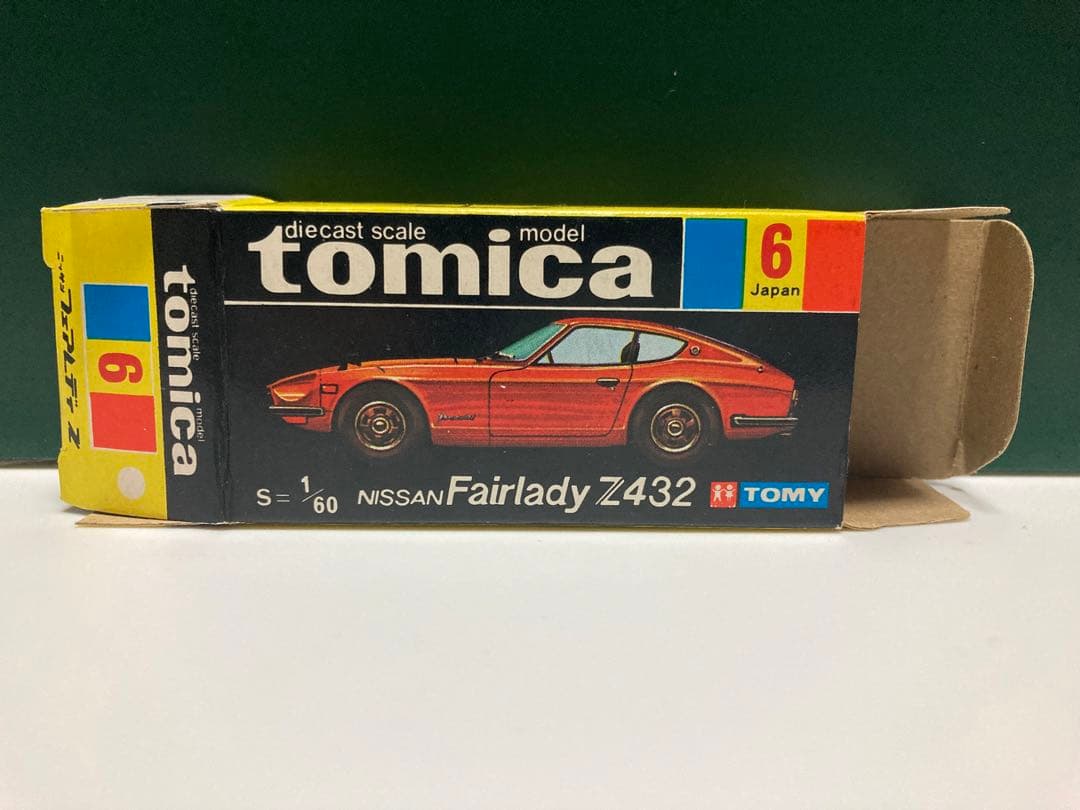 トミカ No.6 黒箱 日本製 ニッサン フェアレディZ432 赤 1Aホイール