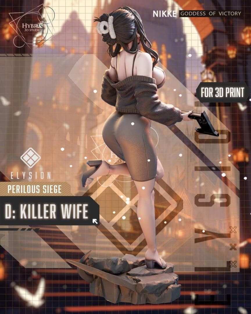 1/7ガレージキット NIKKE D：キラーワイフ 未塗装未組立 勝利の女神ニケ