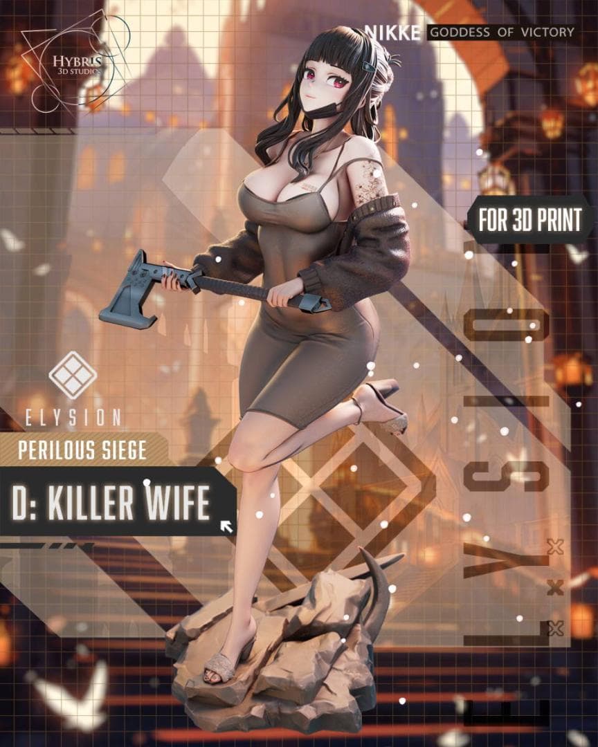 1/7ガレージキット NIKKE D：キラーワイフ 未塗装未組立 勝利の女神ニケ