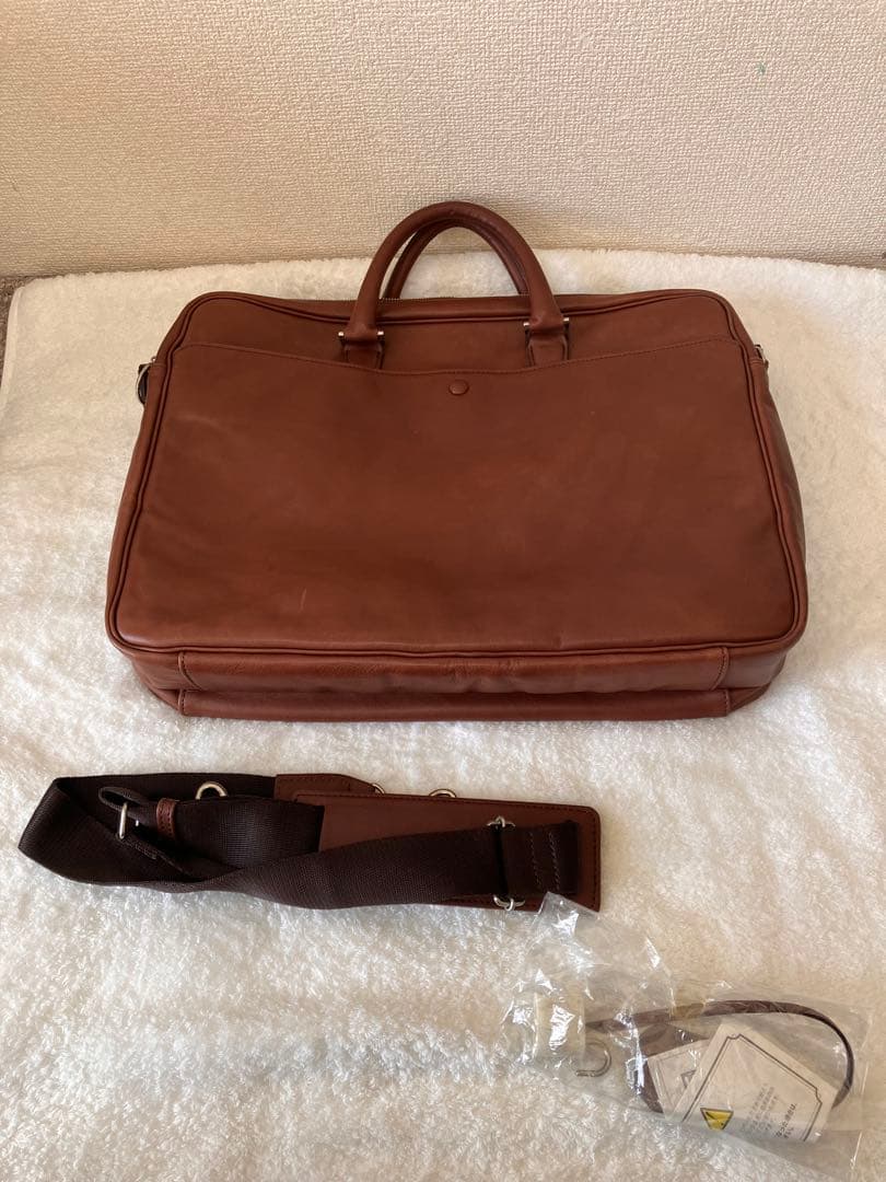 ポーター　吉田カバン　ブラウンレザー ビジネスバッグ ショルダーストラップ付き