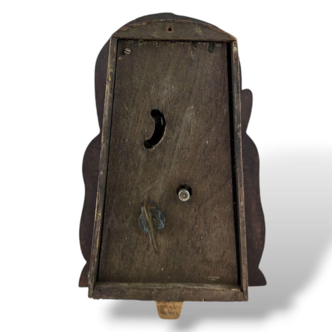 ドイツ製 おじさん 木彫 目玉時計 からくり時計 古時計 アンティーク 骨董品