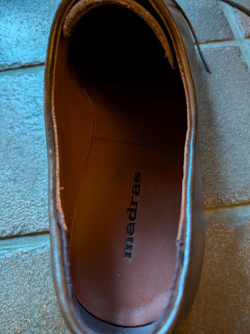マドラス　MADRAS　ホールカット　革靴　25.5cm　 ダークブラウン