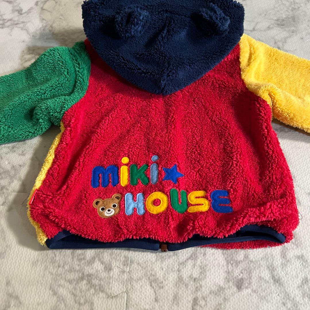 ミキハウス　耳付き　ボアフリースジャンパー　アウター　90