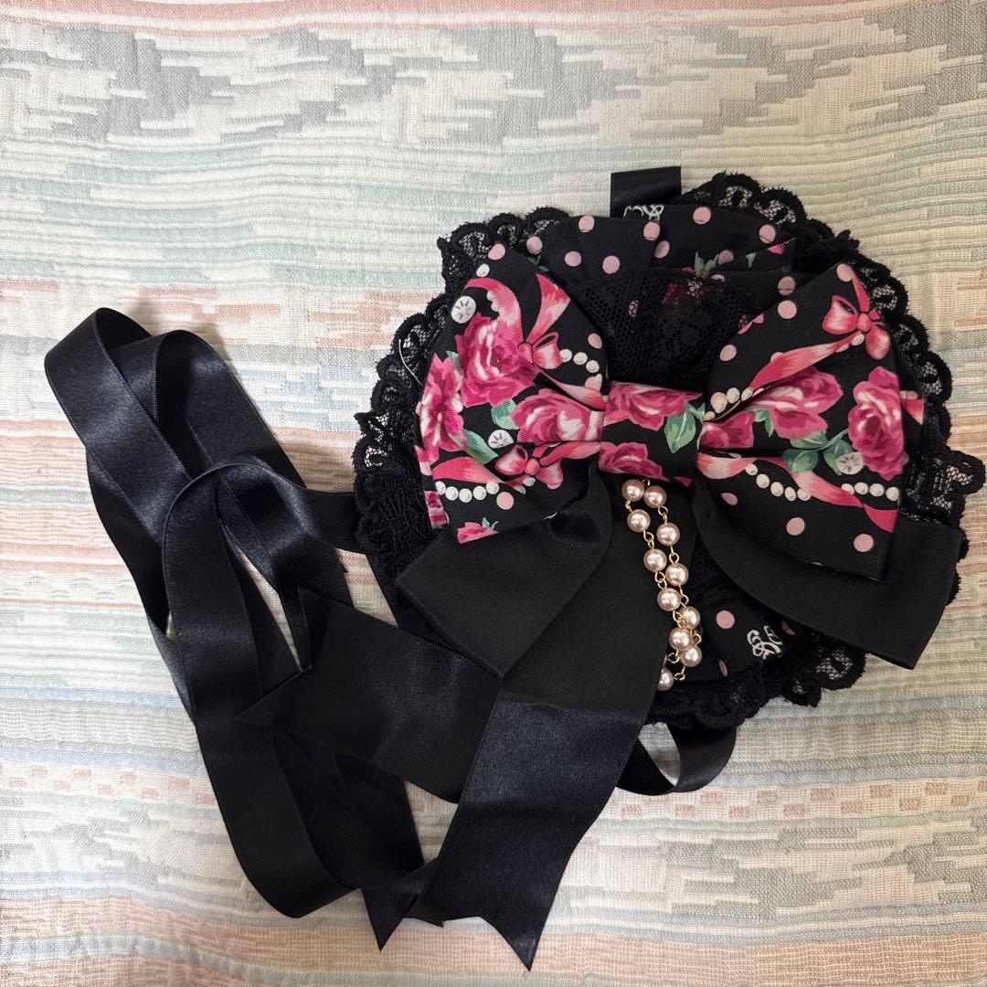 Angelic Pretty レディローズ 黒 ヘッドドレス Angelic Pretty レディローズ 黒 ヘッドドレス Angelic Pretty レディ