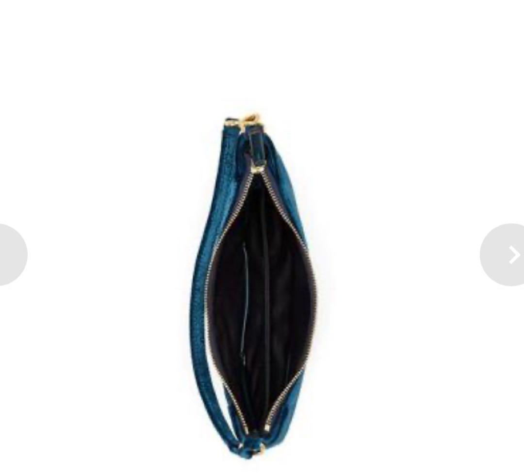 ラルフローレンPolo ID ベルベット ミニ ショルダー バッグ　ブルー