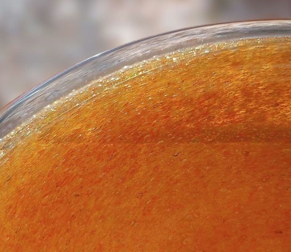 岩田藤七 作「豊穣」 アンティーク オレンジ色のガラスボウル