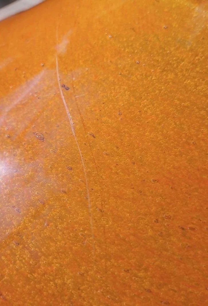 岩田藤七 作「豊穣」 アンティーク オレンジ色のガラスボウルの通販は