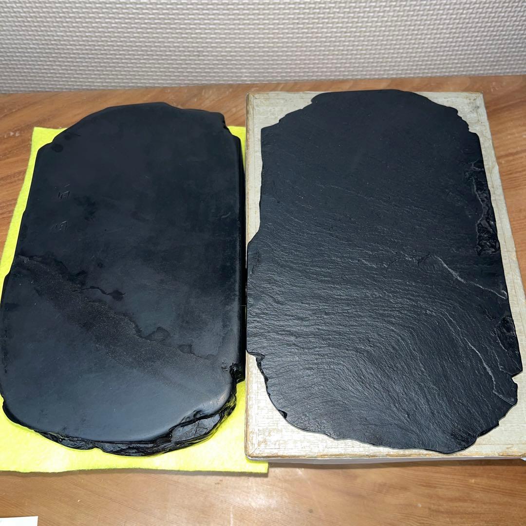 ⭕️雨畑硯 山下硯 芳石 山下三喜夫 栄寿堂製 甲州銘石 四