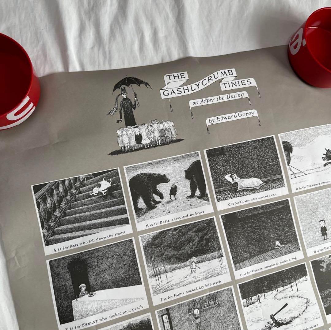 廃盤 大判 エドワード・ゴーリー ポスター「ギャシュリークラムのちび