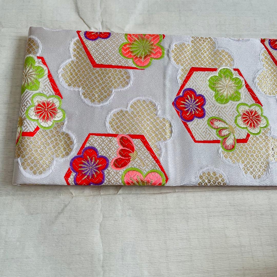 【美品】七五三　7歳セット　結び帯　草履　バッグ　ハコセコセット