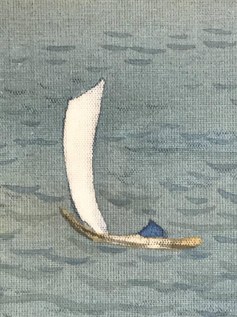 池田遙邨/瀬戸春景図/瀬戸の海図/山水図/風景画/掛軸/名家伝来/AE-146