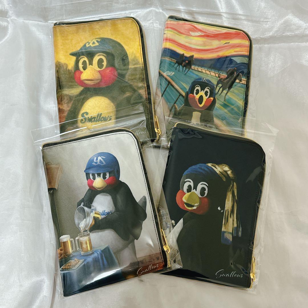 L字チャックポーチ】ヤクルト つば九郎 芸術の秋 るーびーを注ぐ鳥