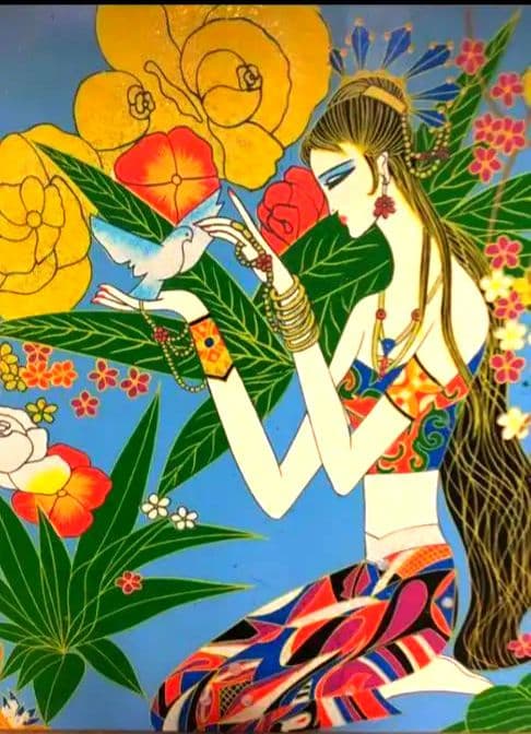 伊藤和生1970年制作「女性像」油彩画F15号 真作保証