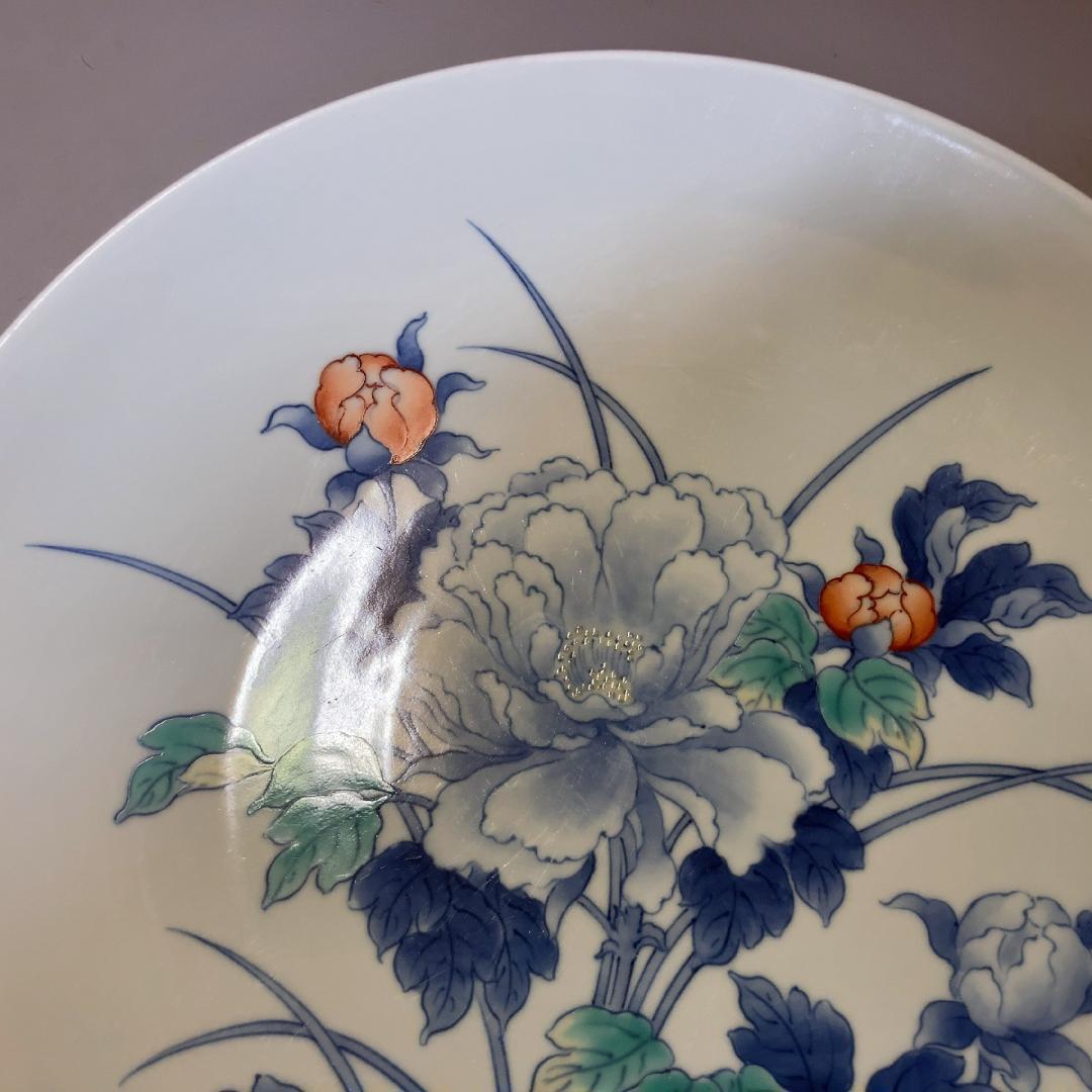 市川龍仙 鍋島焼 額皿 【真作保証】