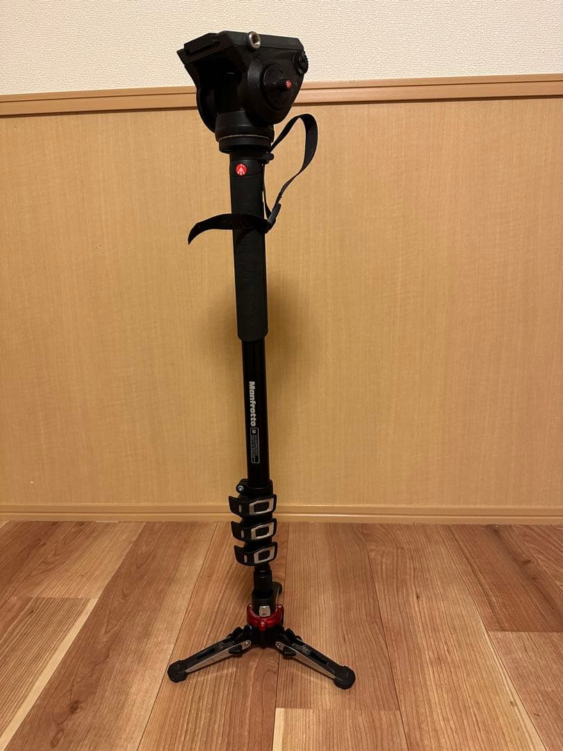 Manfrotto 一脚 360度回転ヘッド付き　自立型 Manfrotto 一脚 360度回転ヘッド付き 自立型 マンフロット、操作性を