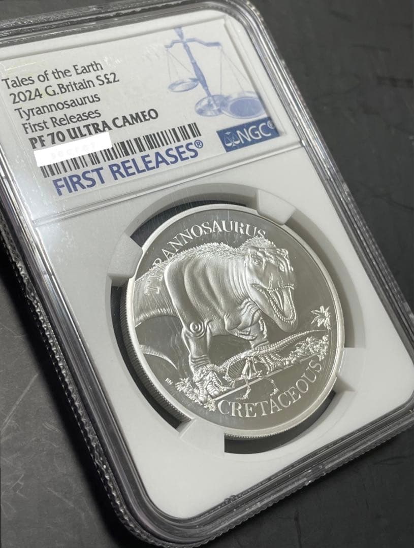 NGC 2024 ティラノサウルス 銀貨 PF70UC最高鑑定コイン