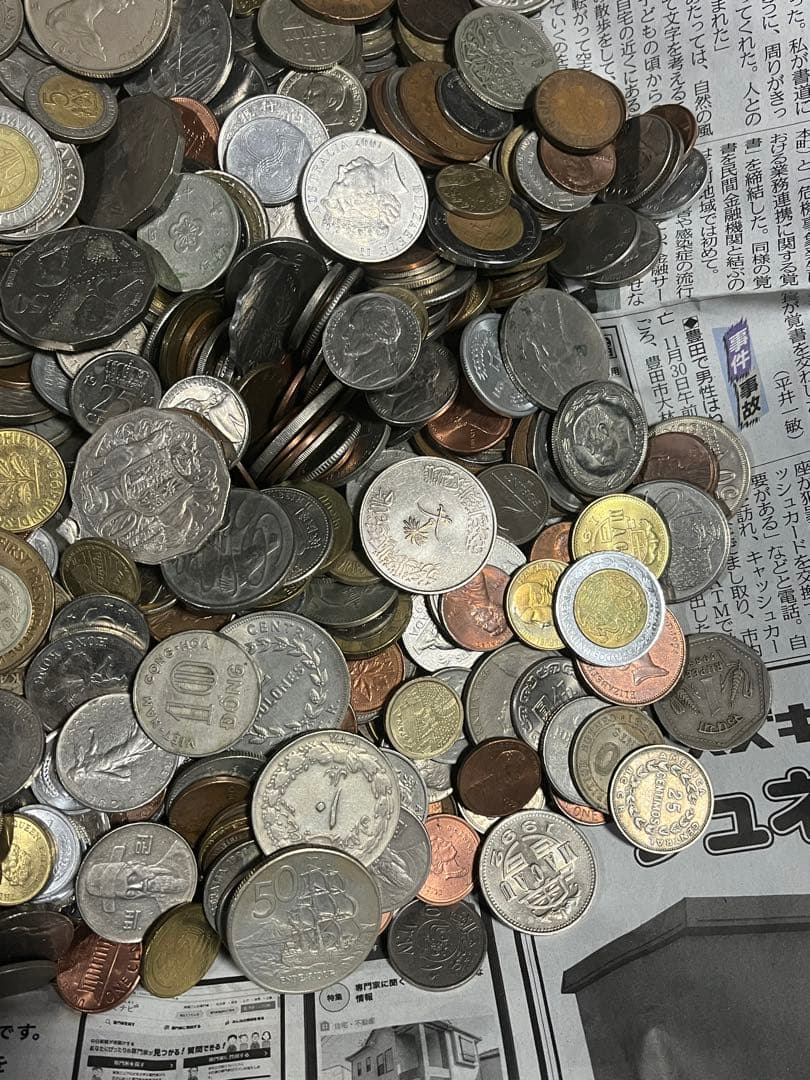 5.2kg 外国 まとめて 硬貨 古銭 貨幣 素材用