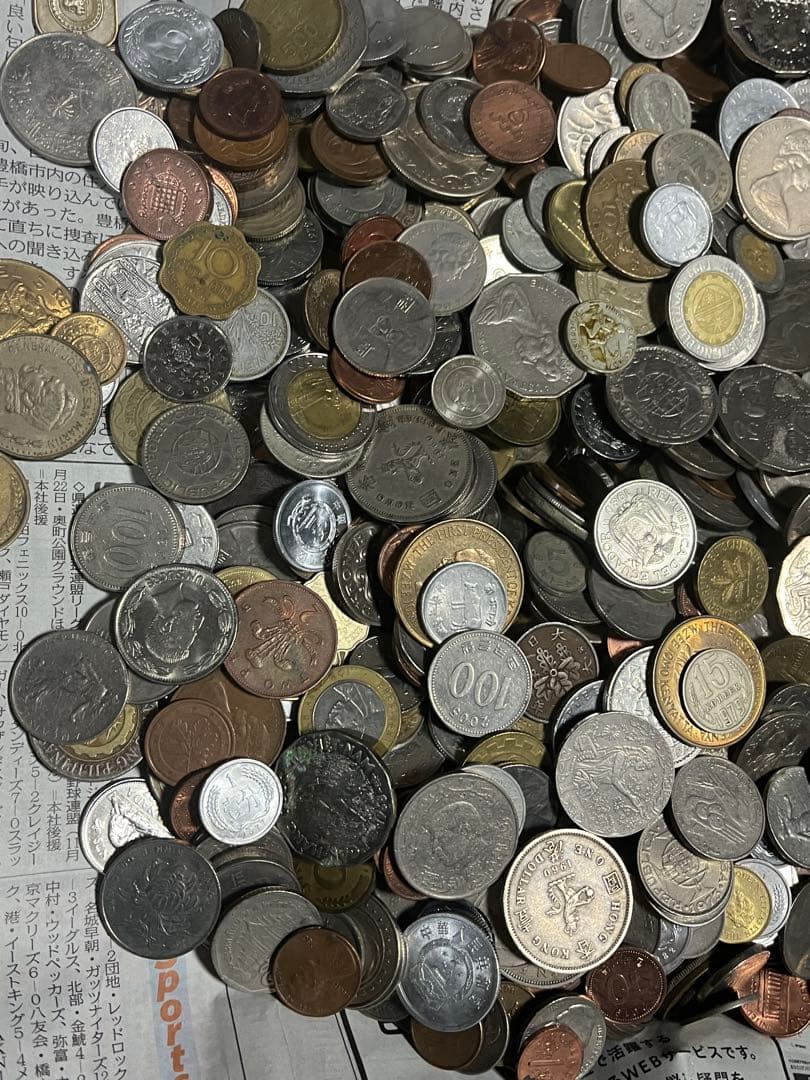 5.2kg 外国 まとめて 硬貨 古銭 貨幣 素材用