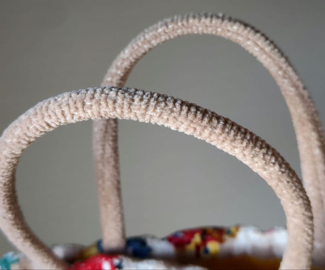 フェイラー ハイジ ハンドバッグ 巾着 チェック　ベージュ