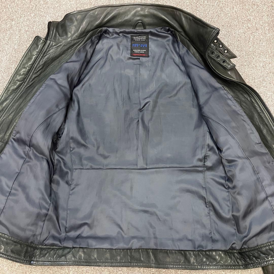 00s y2k ニコル NICOLE シングル ライダース レザー ジャケット