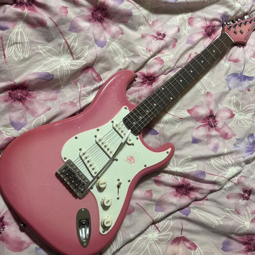 GYPSY ROSE ピンク人気カラーストラトタイプ エレキギター セット