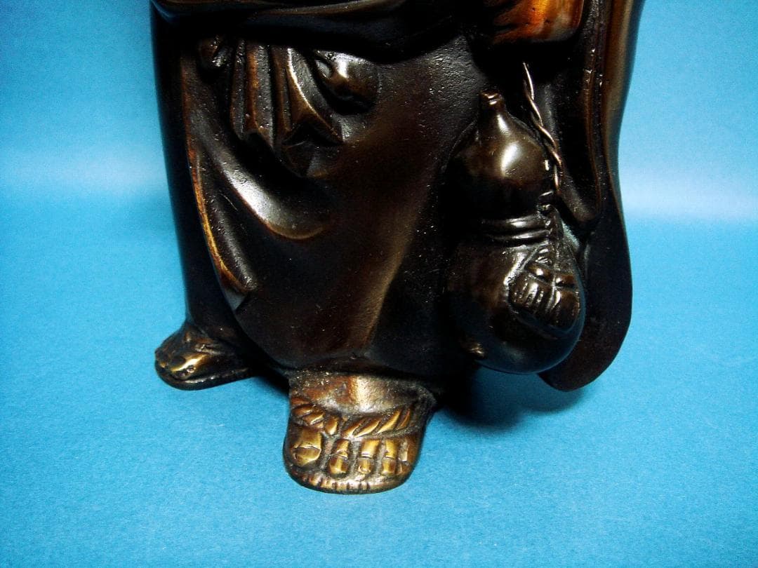 194『唐銅 指月 布袋像』 /骨董品 古美術 古玩 アンティーク