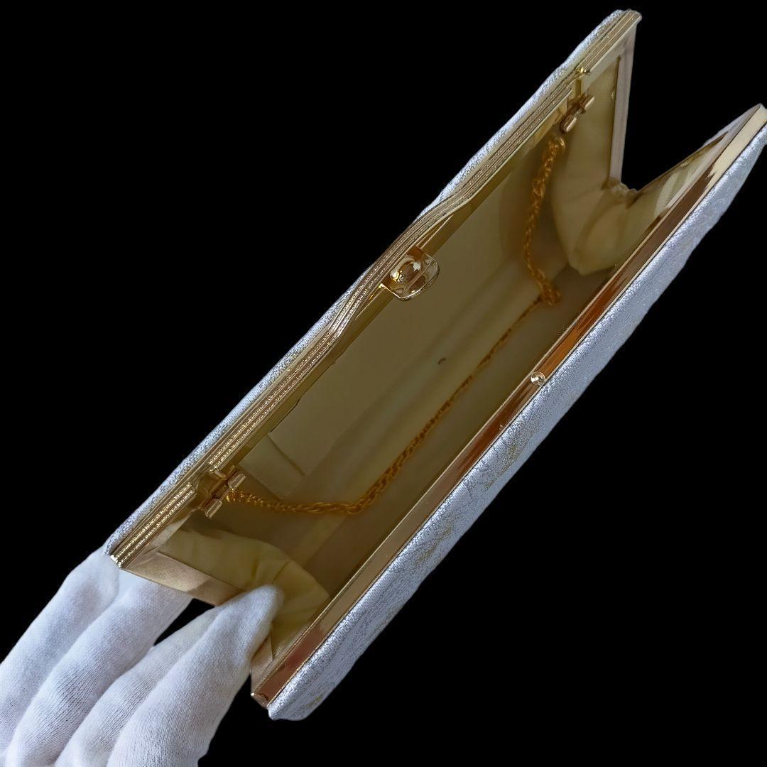 草履 バック セット ゴールド 金 白 ホワイト シルバー 葉 銀 050705