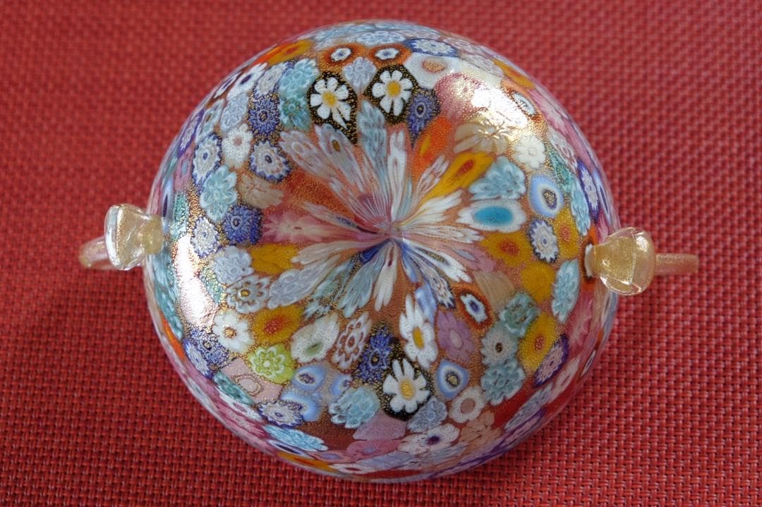 吹きガラス ミルフィオリ 検/プレート/民藝/ワイングラス/舩木倭帆