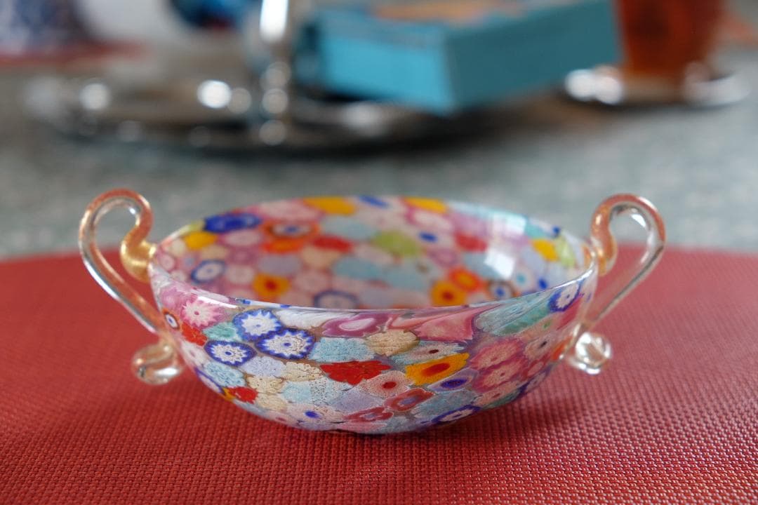 レースガラス 花瓶 ベネチアングラス ムラーノガラス アンティーク