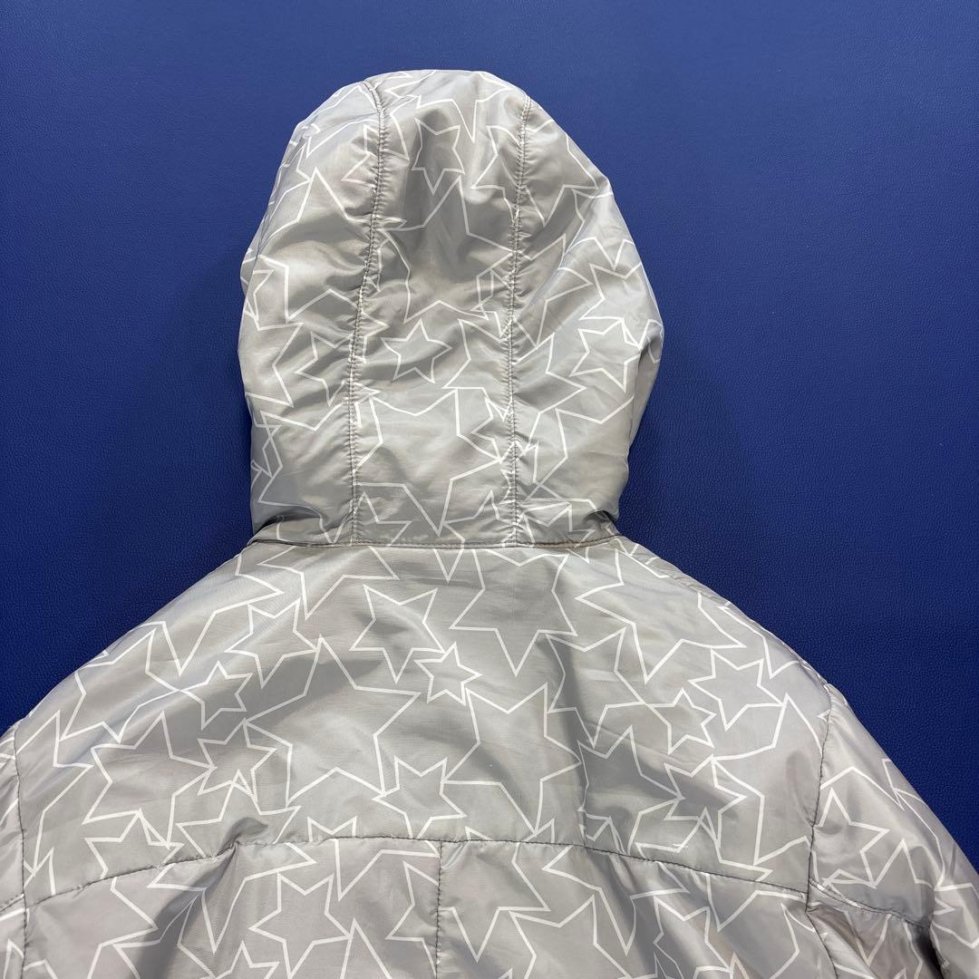 アルチビオ　フード付き　中綿　ブルゾン　ジャケット　L〜LL 総柄　グレー