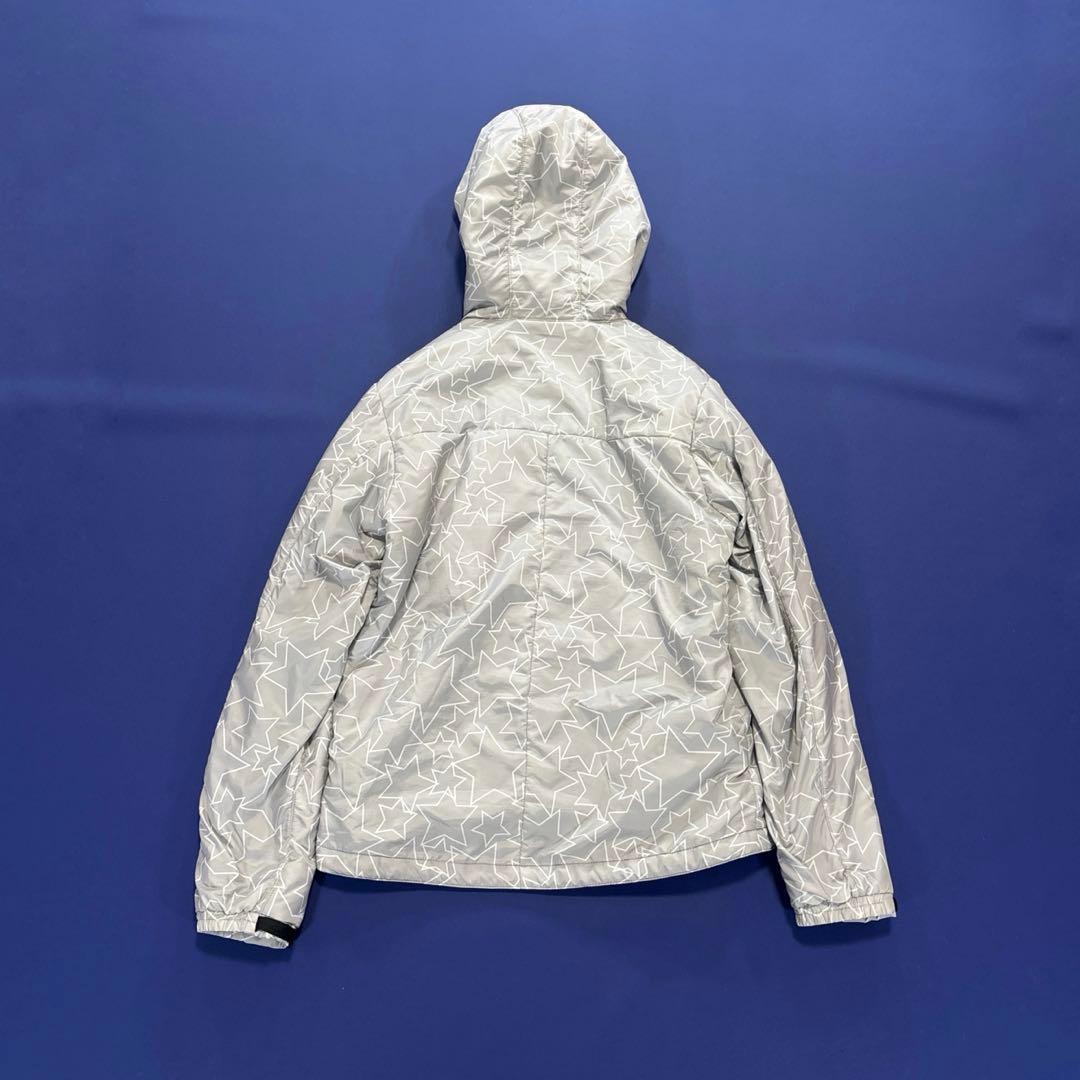 アルチビオ　フード付き　中綿　ブルゾン　ジャケット　L〜LL 総柄　グレー