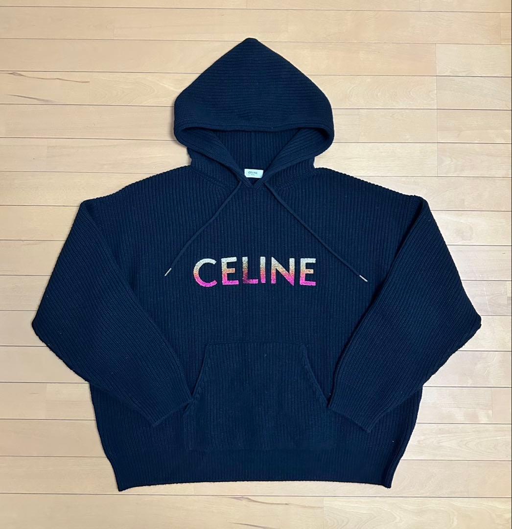 CELINE ブラック パーカー Lサイズ