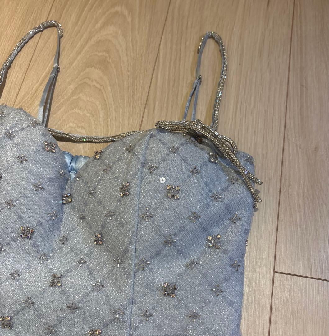 ROBE de FLEURS ライトブルー キャバドレス