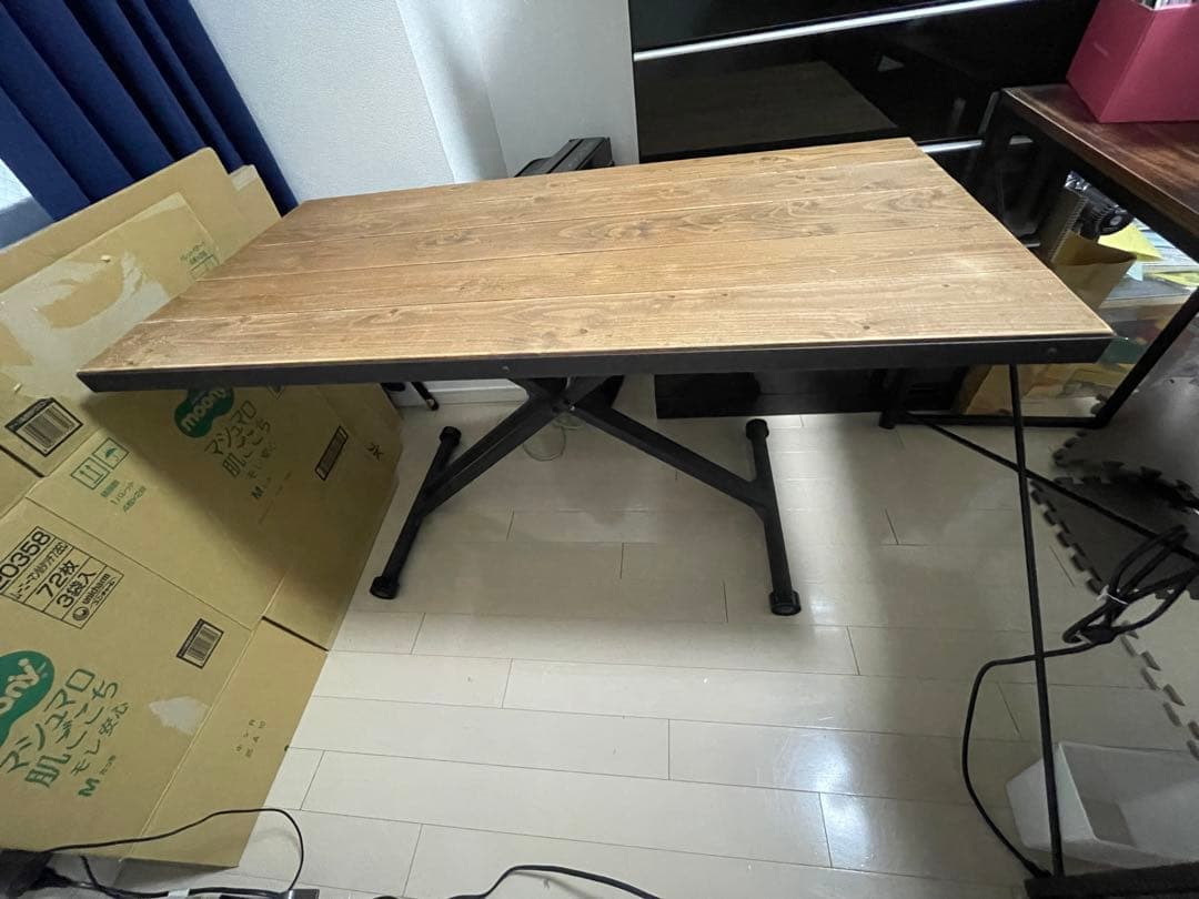 昇降式テーブル 横120cm 縦60cm 高さ調節可