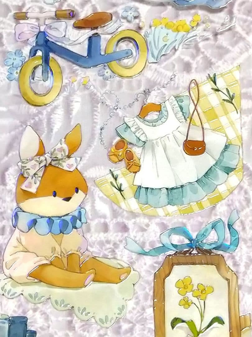 J513＃愛的乐章(虹光)能猫日记切り売り海外人物マステ女の子