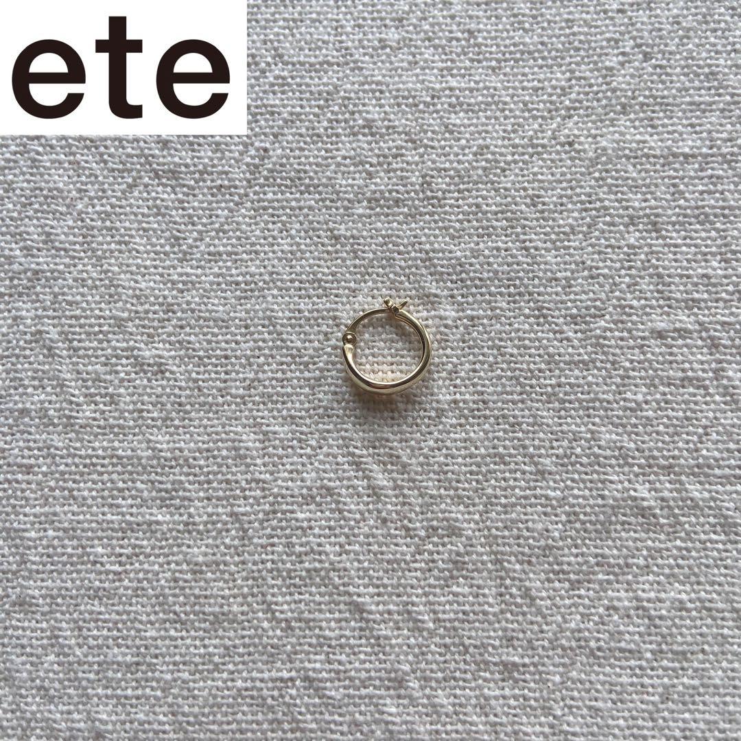 ete⭐︎ フープピアス片耳⭐︎K10イエローゴールド - メルカリ