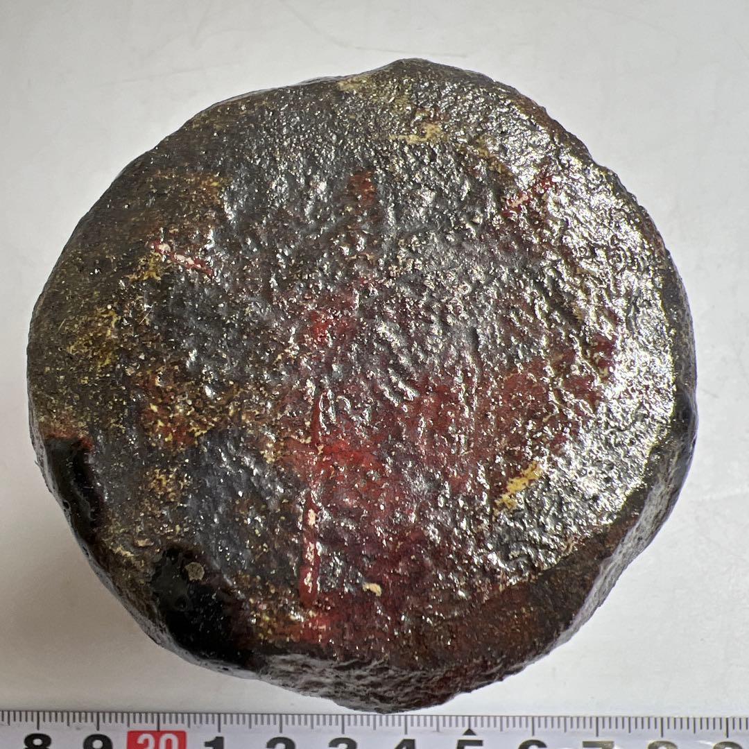 黒楽 上手茶入 替仕覆付（高木間通） 木箱付 高約7.5㎝東Y7-1229☆2F