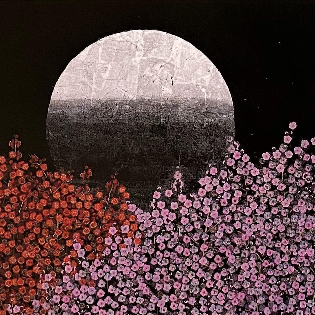 平松礼二、【路一月華】、希少な額装用画集より、新品額装付、状態良好